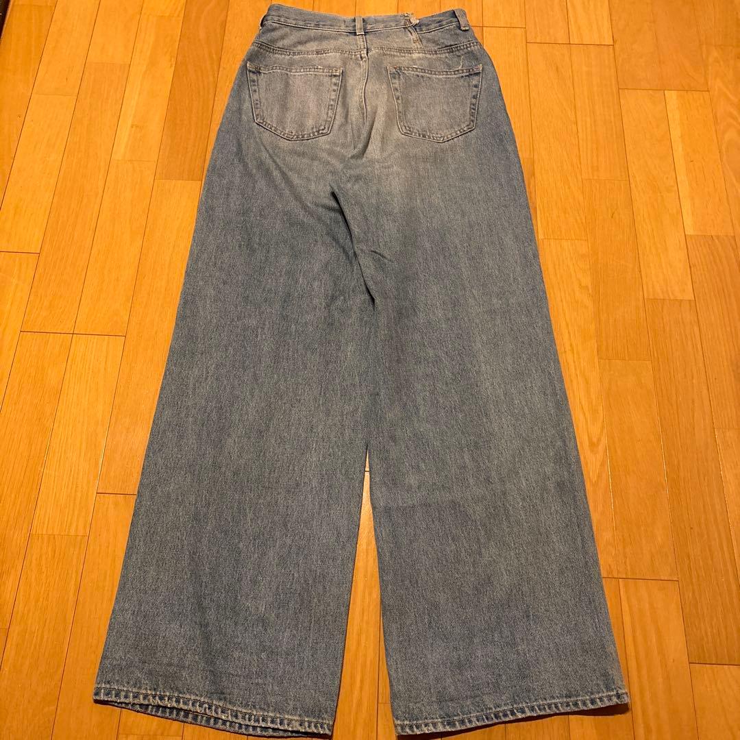 【moussy】CROSS WAIST WIDE STRAIGHT サイズ2