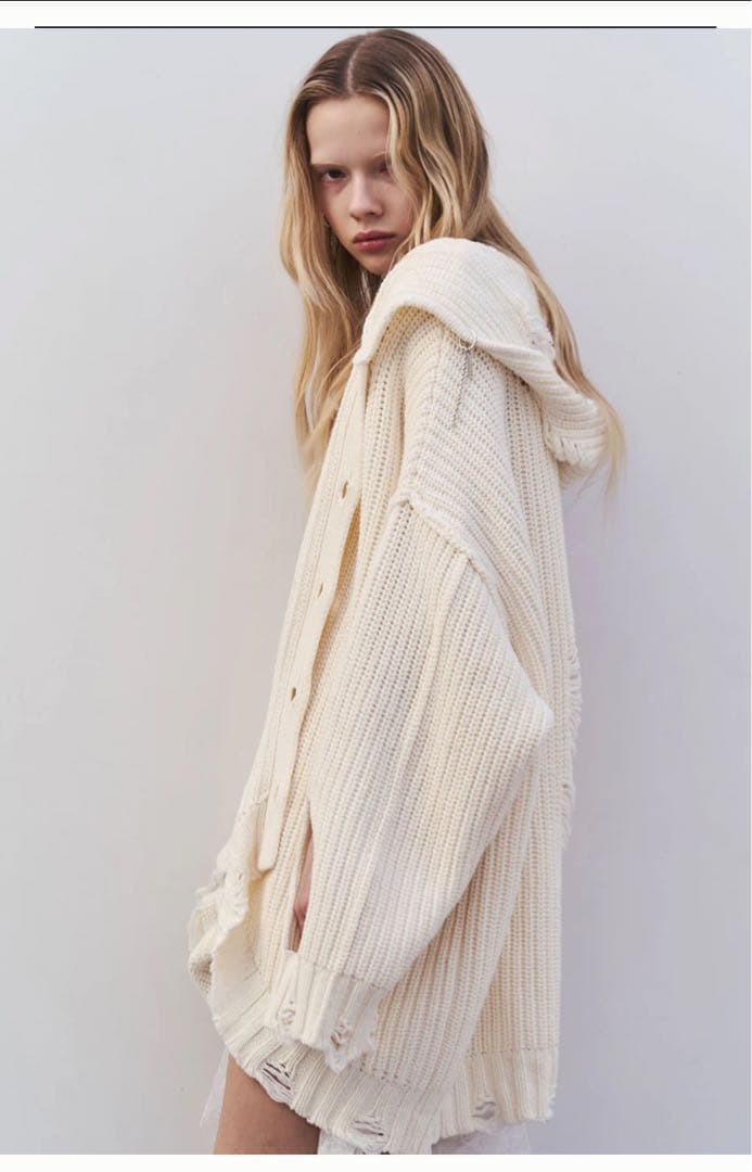 josemoon ジョゼムーン　DAMAGE KNIT CARDIGAN