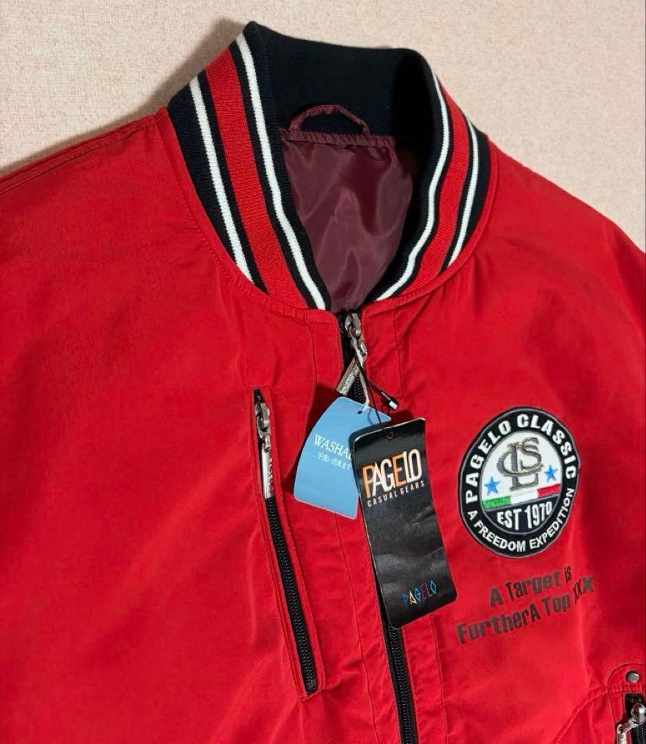 新品タグ付 デッドストック 90s PAGELO Bomber Jacket