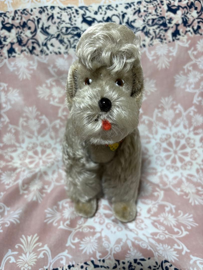 シュタイフ　犬　プードルのスノビー　テディベア　ビスクドール　ジュモー
