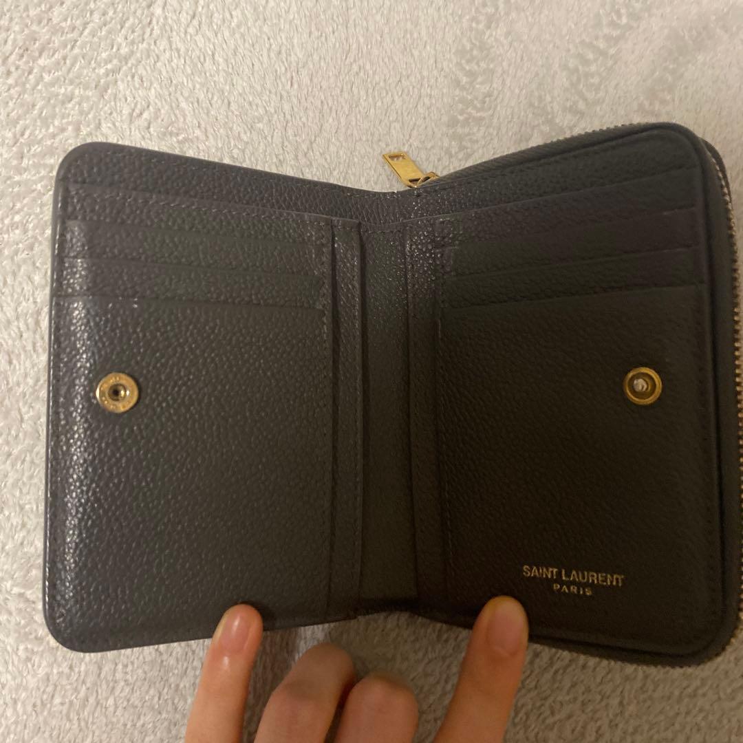 5*6様 SAINT LAURENT 二つ折り財布 ダークグレー