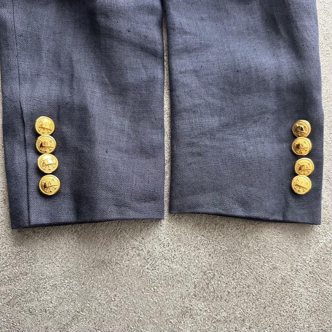 【希少】80s Ralph Lauren 紺ブレ 金ボタン リンネ100%