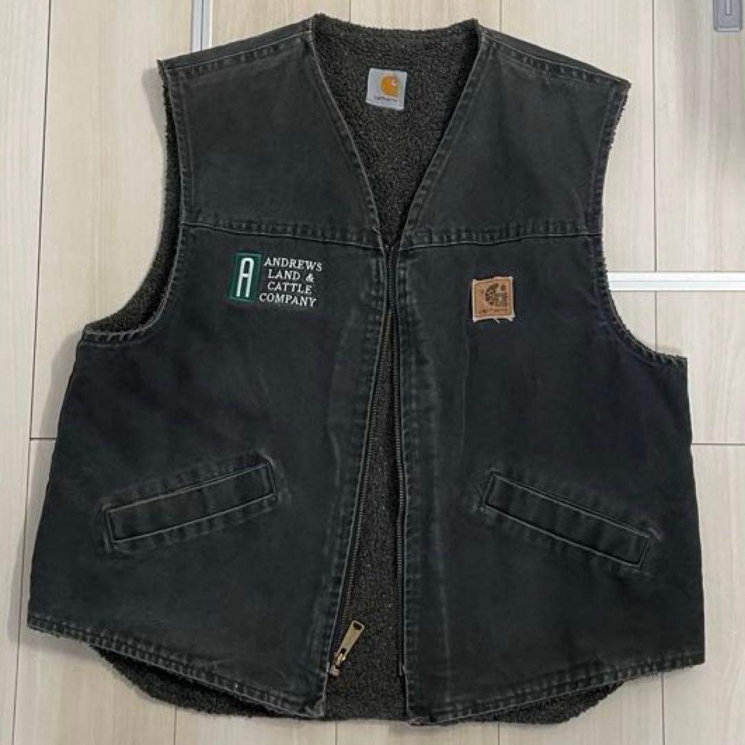 CARHARTT ボア ベストL USA製カーハート VEST ボアベスト