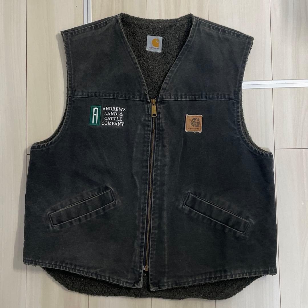 CARHARTT ボア ベストL USA製カーハート VEST ボアベスト
