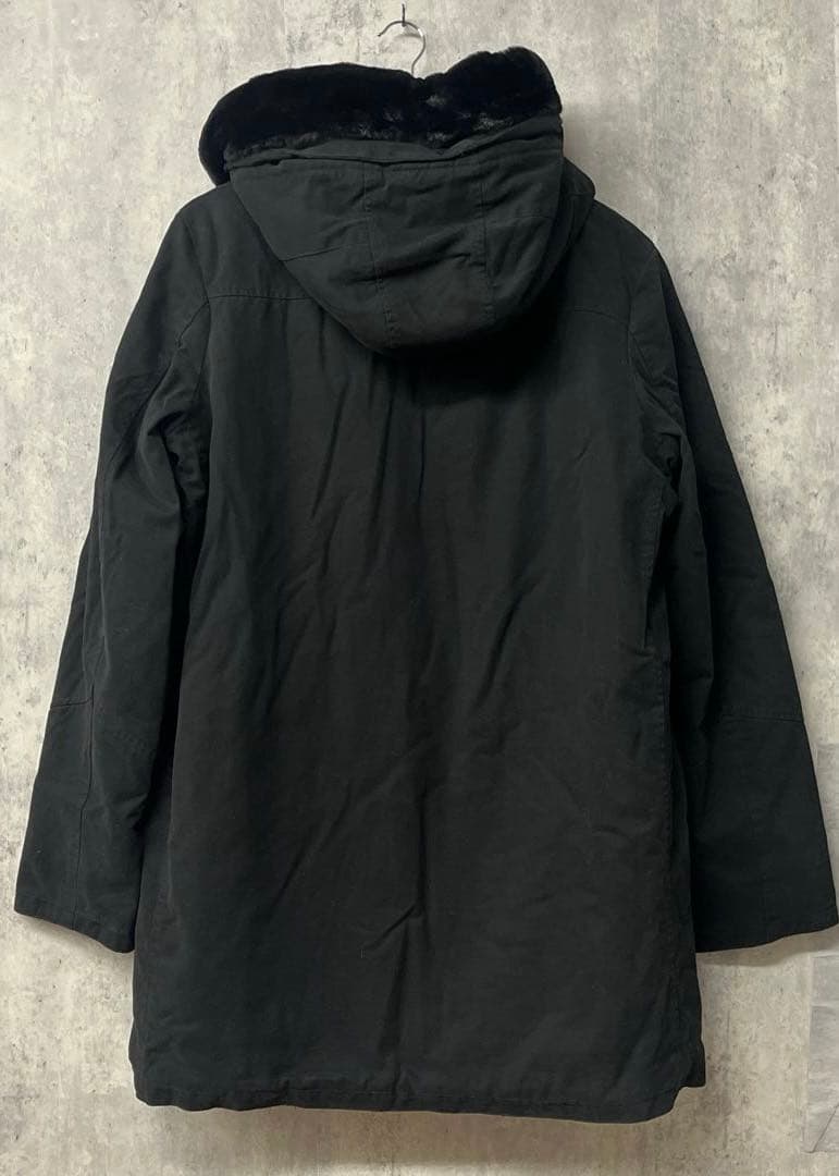 【値下げ】Desigual デシグアル　フード付き黒モッズコート　XL