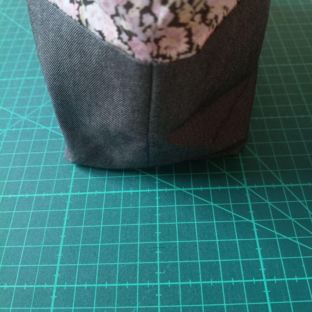 黒 チャイブ❀立体アップリケ付き巾着袋❀ハンドメイド