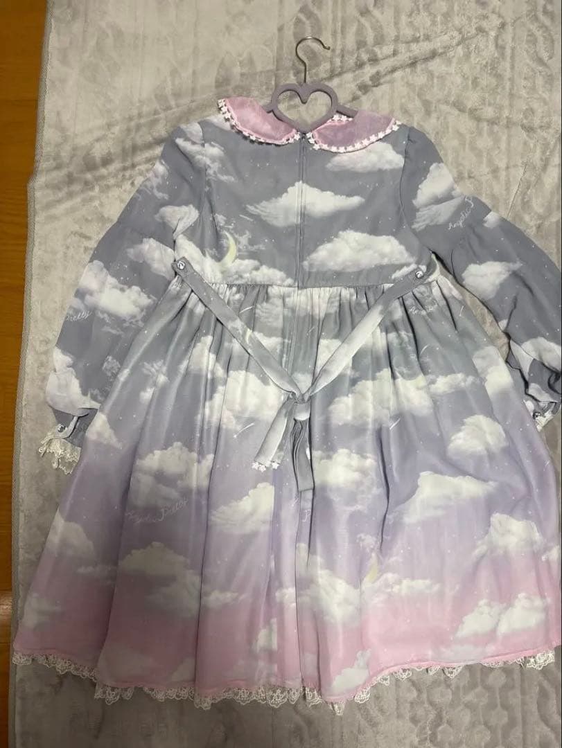 【限定色】mist skyワンピース、クリップセット【アンプリ】