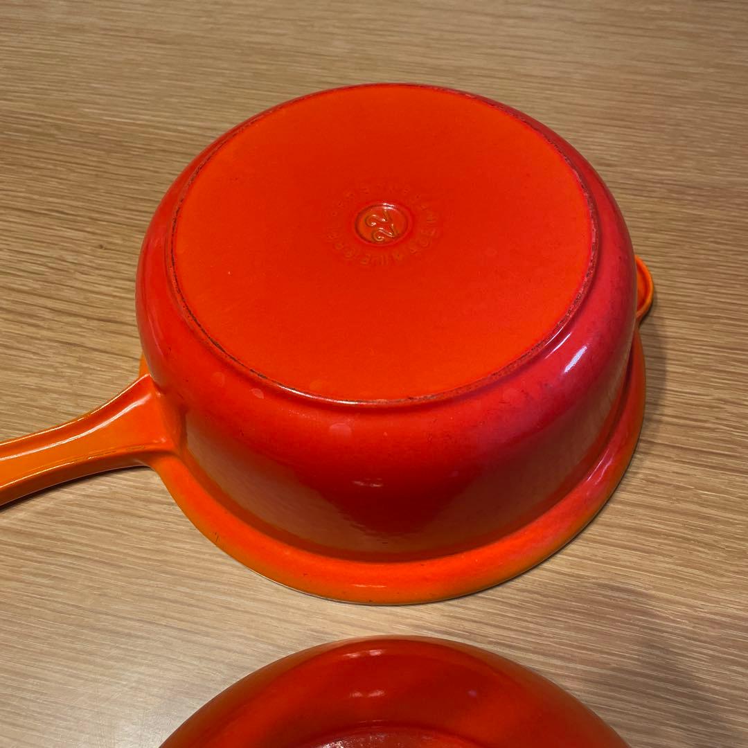 美品 ル・クルーゼ マルチファンクション 片手鍋 22cm オレンジスキレット