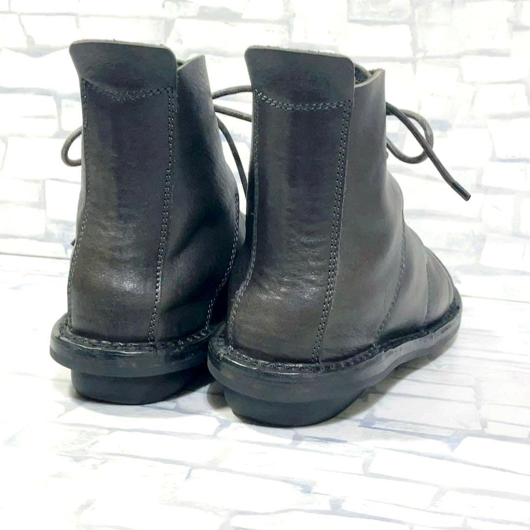 trippen NOMAD レザー レースアップ ショートブーツ 35