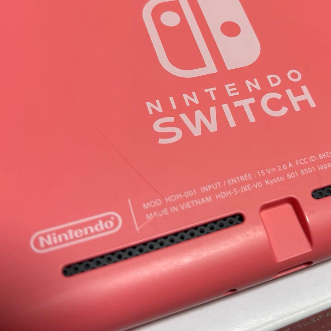 Nintendo Switch Lite コーラルピンク 本体 充電器　箱付き