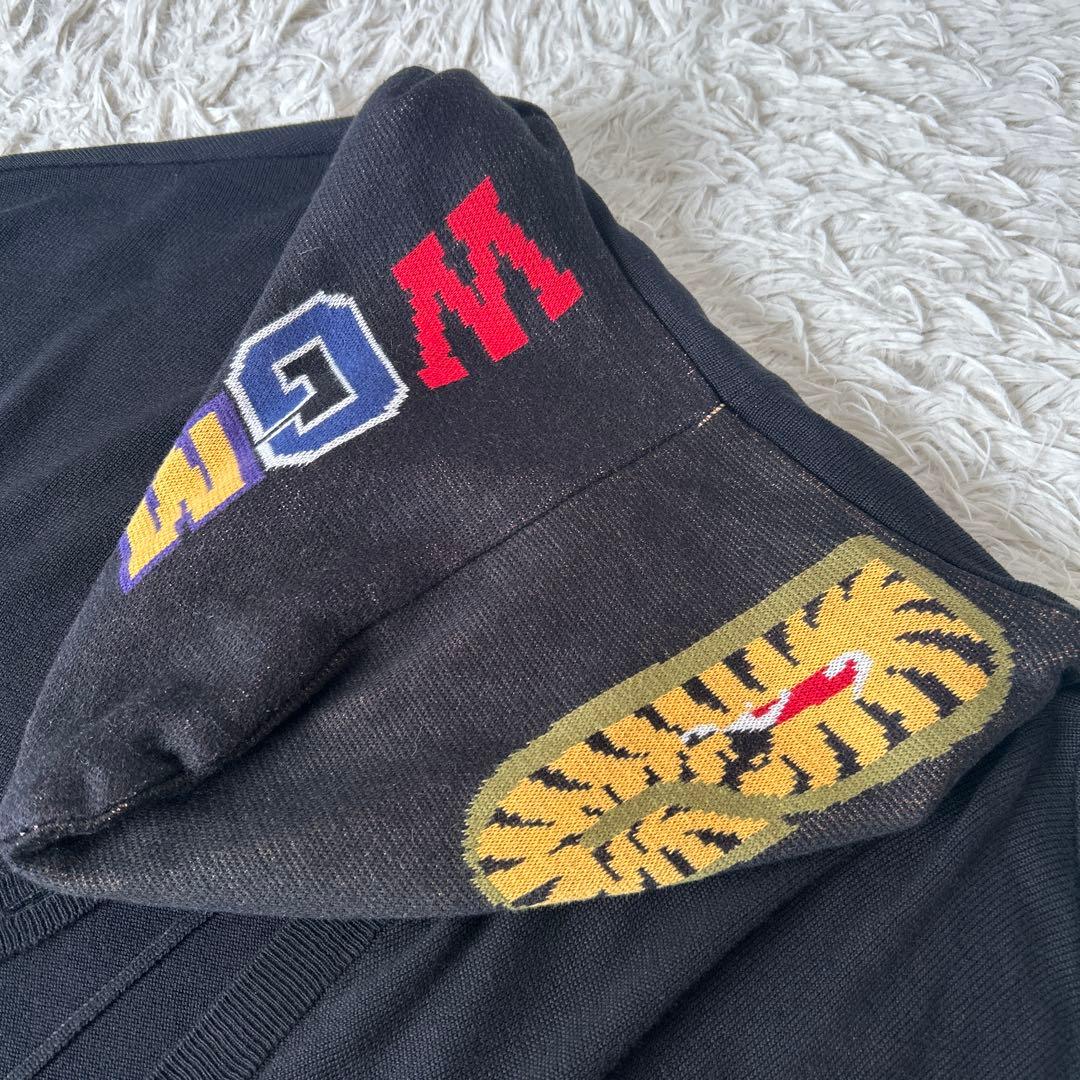 美品　エイプA BATHING APE シャーク カーディガン タイガー 黒