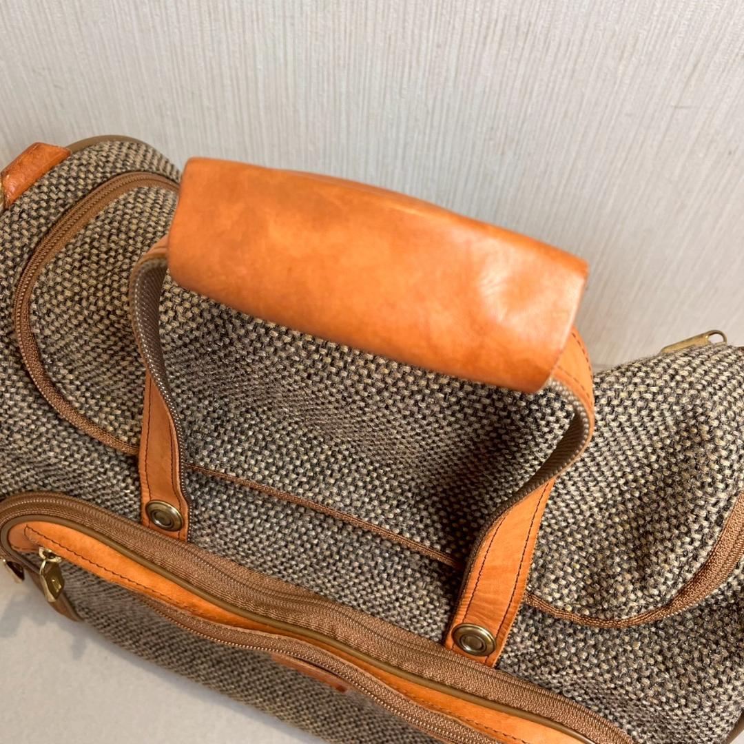 【美品】Hartmann ハートマン ボストンバッグ ツイード レザー 2way