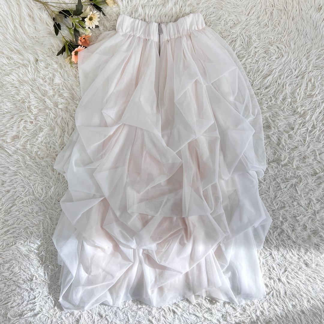 スカート THE TOE Iris tulle skirt white
