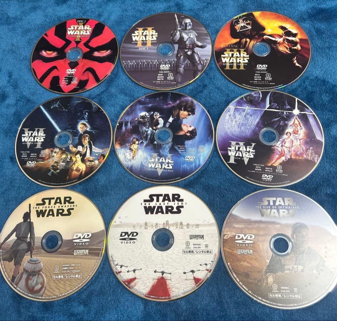 スターウォーズサーガ1〜9セットです。オールDVD。日本語吹き替え有り