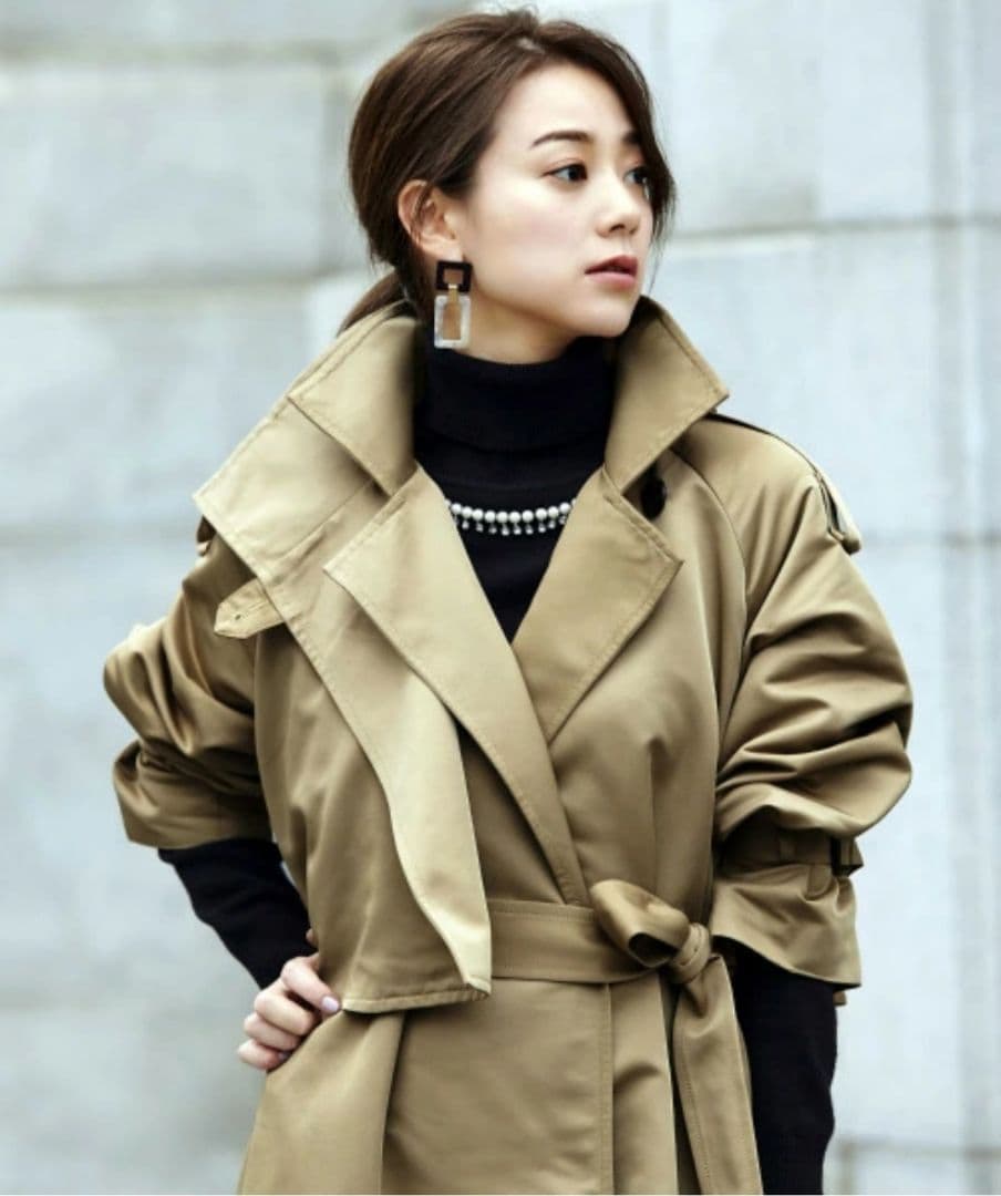 値下げ★RUIRUE BOUTIQUE トレンチコート LL 大きいサイズ 新品