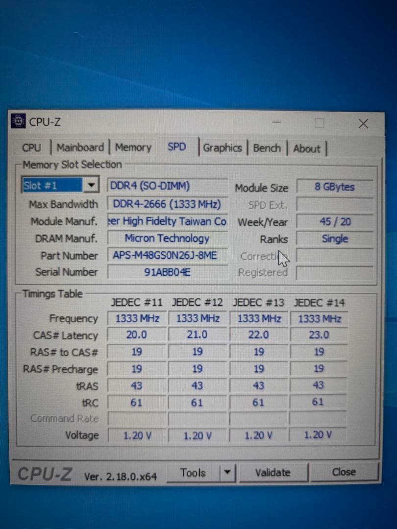 Ploneer 8GB PC用メモリ DDR4-2666CL19 8GB1.2V