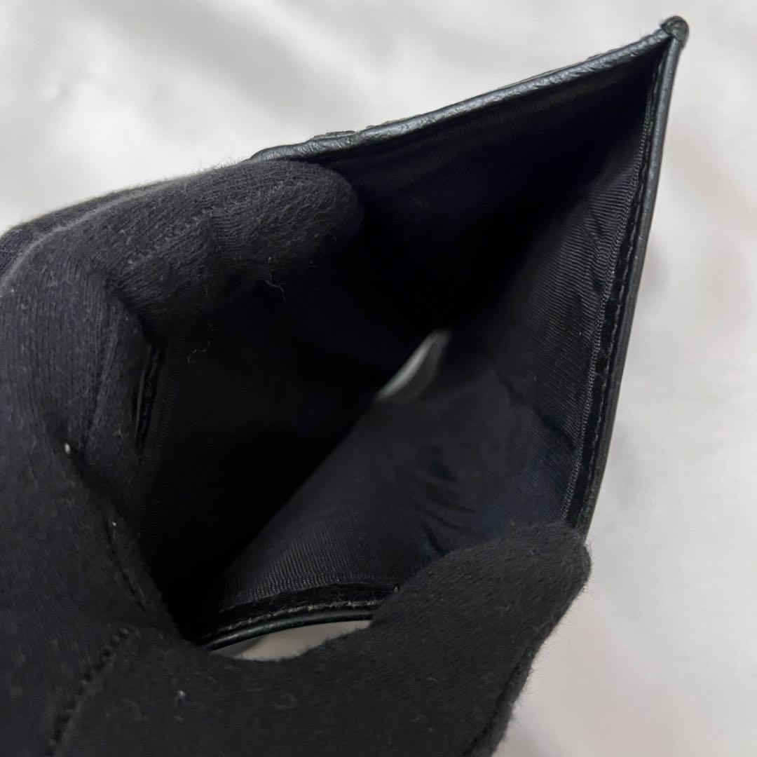 ◇極美品◇グッチ　GGマーモント　456126　二つ折り財布　ブラック　レザー