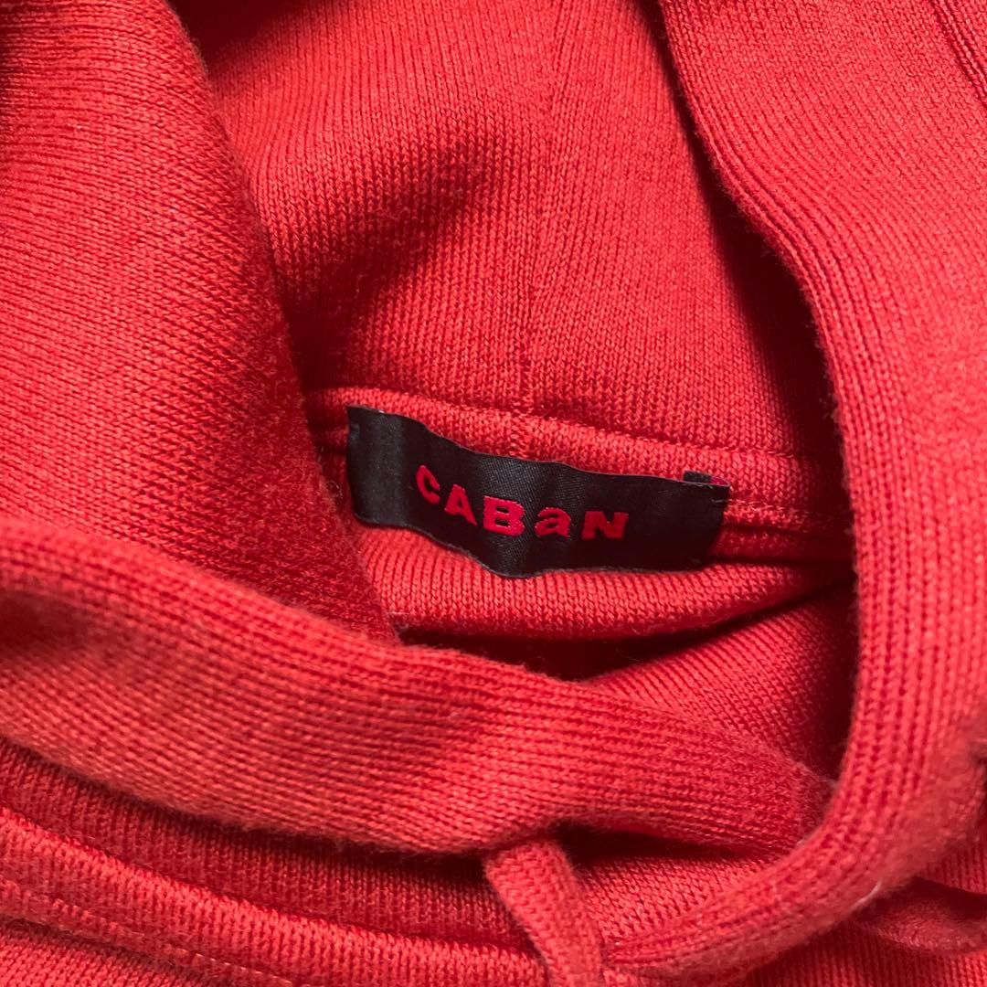 CABaN コットンカシミヤパーカー レッド S