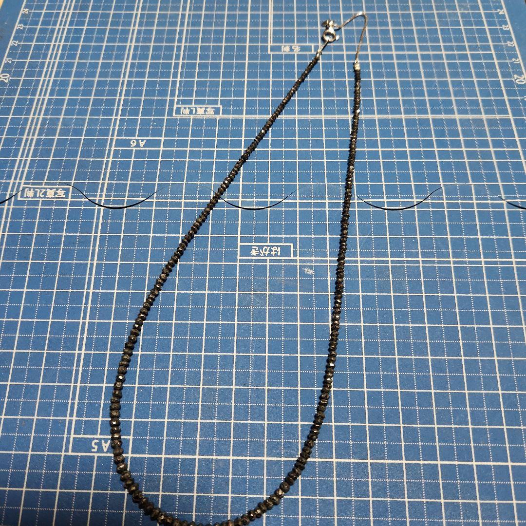 k18WG ブラックダイヤモンドネックレス 20ct 45cm