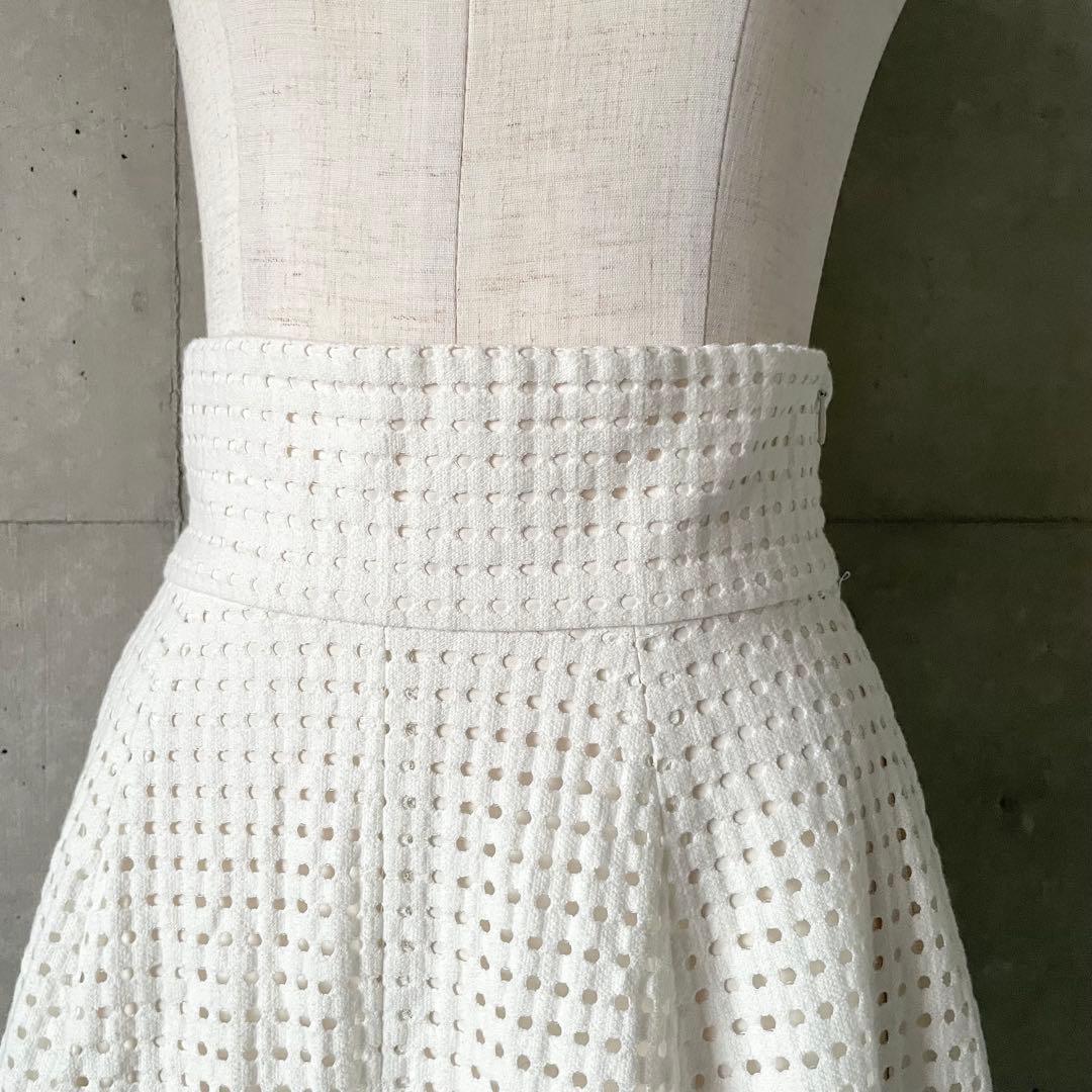 美品CLANEクラネDOT MESH SKIRTドットメッシュスカートS