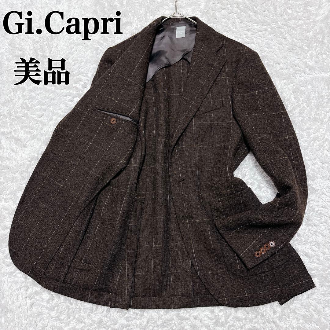 美品✨ Gi.Capri ジ・カプリ イタリア製 ウールジャケット 44 茶
