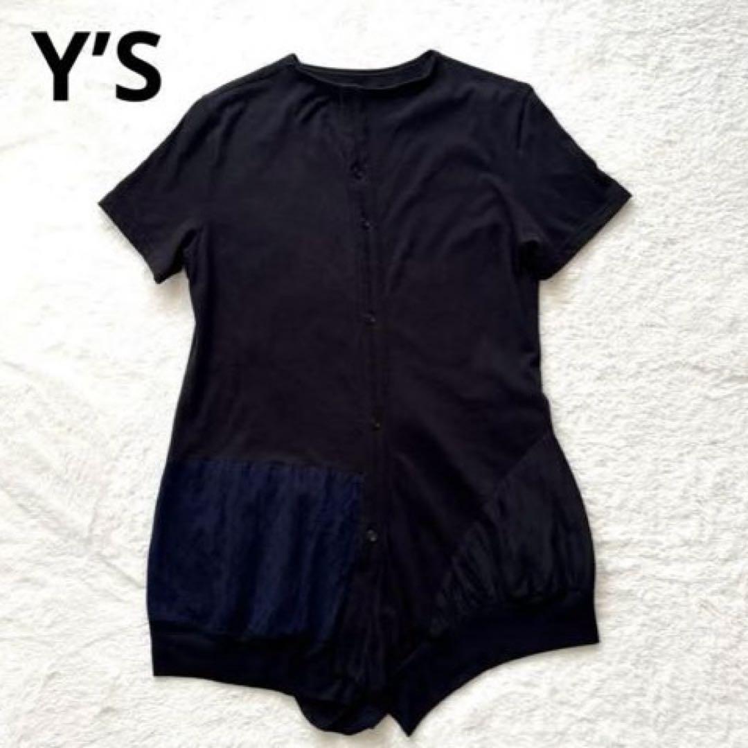 ワイズ Y's Yohji Yamamoto カーディガン 半袖 異素材MIX