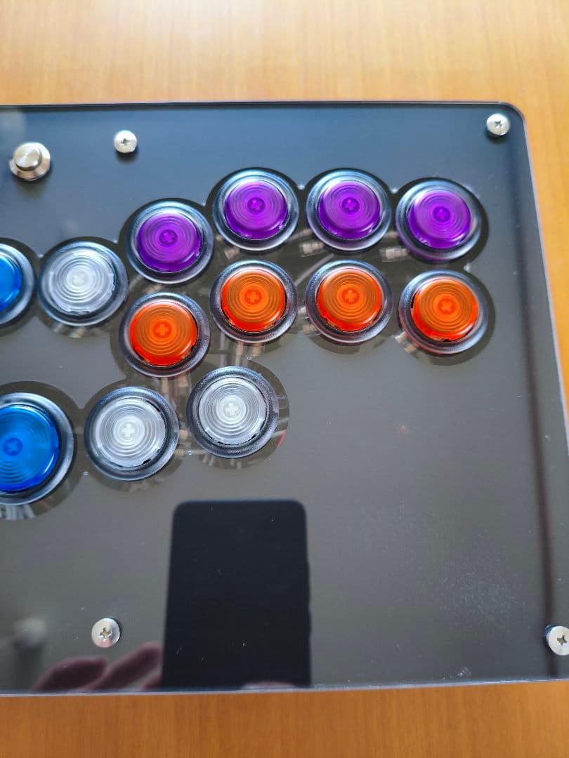 レバーレスlotus clear mini 全ボタン旧パンクワークV1ボタン