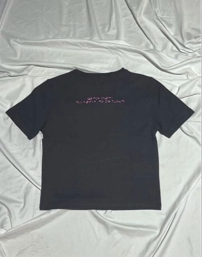 9090 Girl Logo Tee チャコールピンク レオパード ヒョウ柄