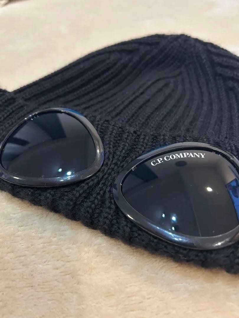 C.P. Company ゴーグルビーニー 黒 メリノウール 正規品