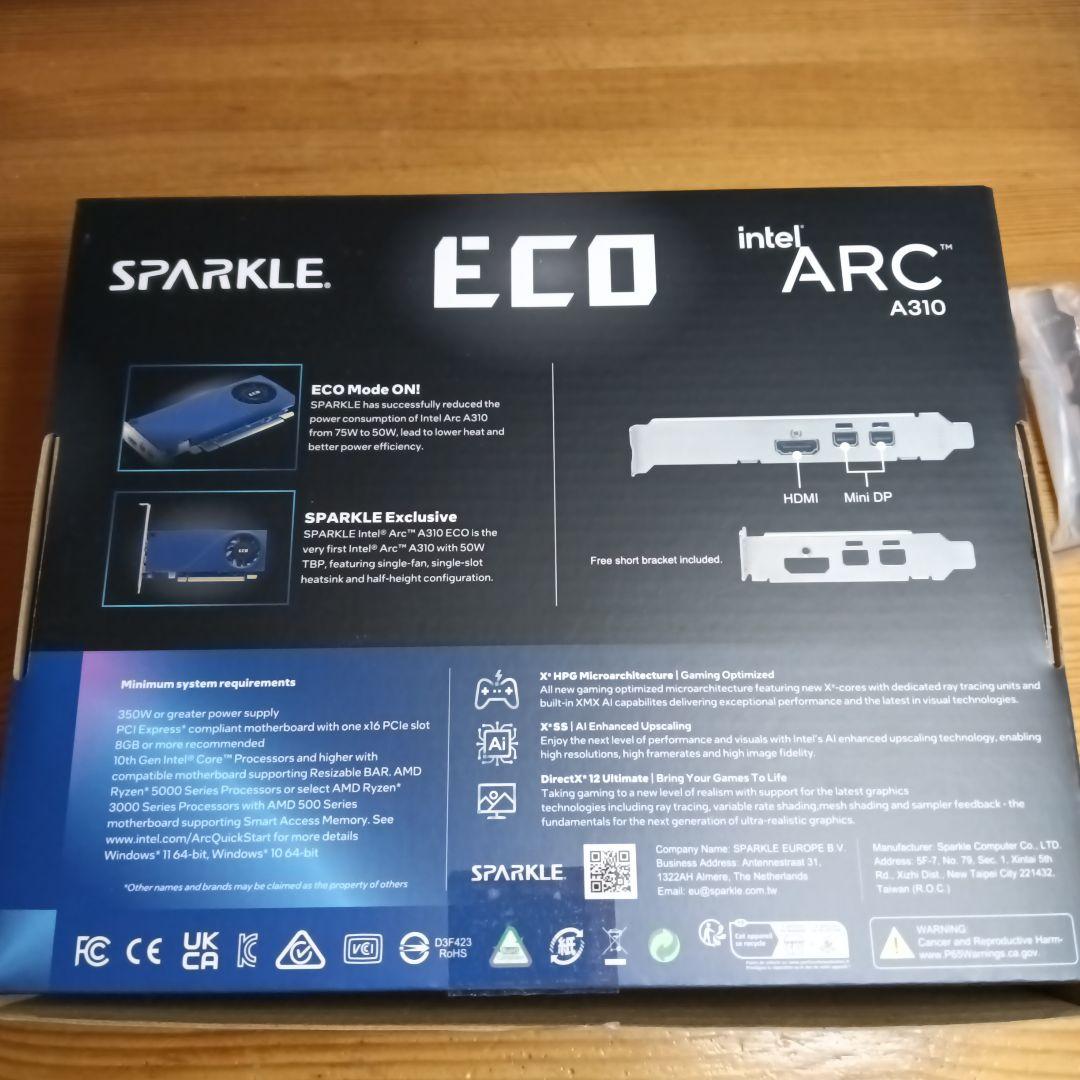 【美品】SPARKLE ARC A310 ECO 4GB 動作品