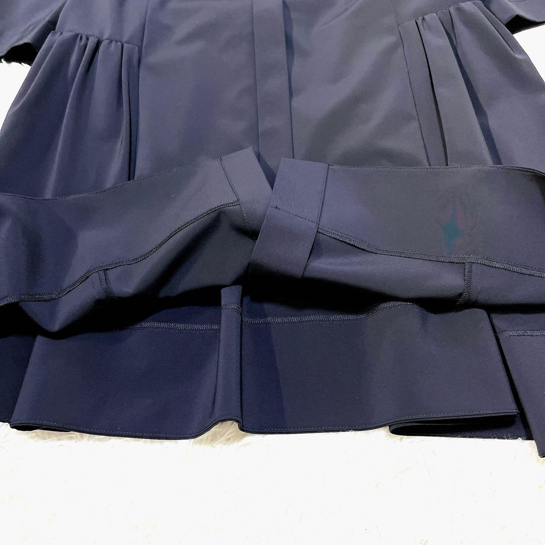 【極美品】フォクシーニューヨーク タックプリーツワンピース 40 手洗い可