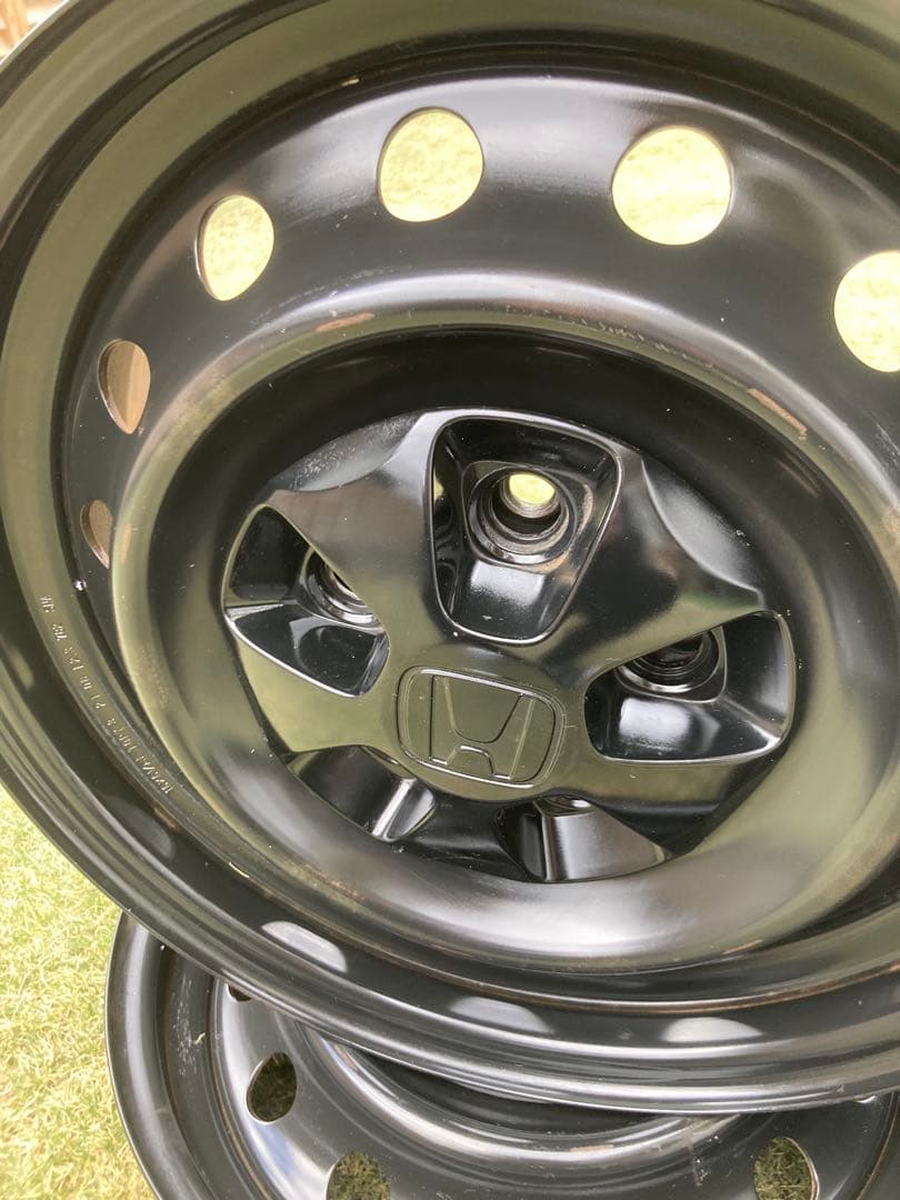 ホンダ 16インチ ブラックホイールスチールエレメントyh2ホイールキャップ付き
