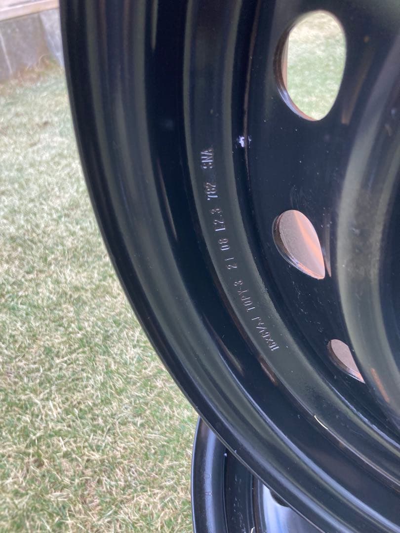ホンダ 16インチ ブラックホイールスチールエレメントyh2ホイールキャップ付き