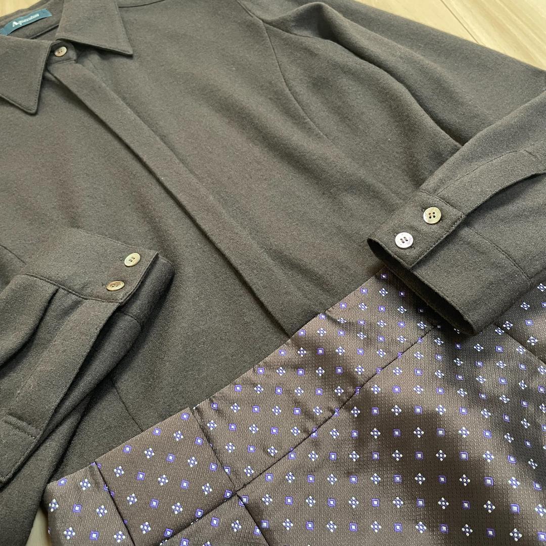 アクアスキュータム Aquascutum 切替ワンピース 8 日本製 美品
