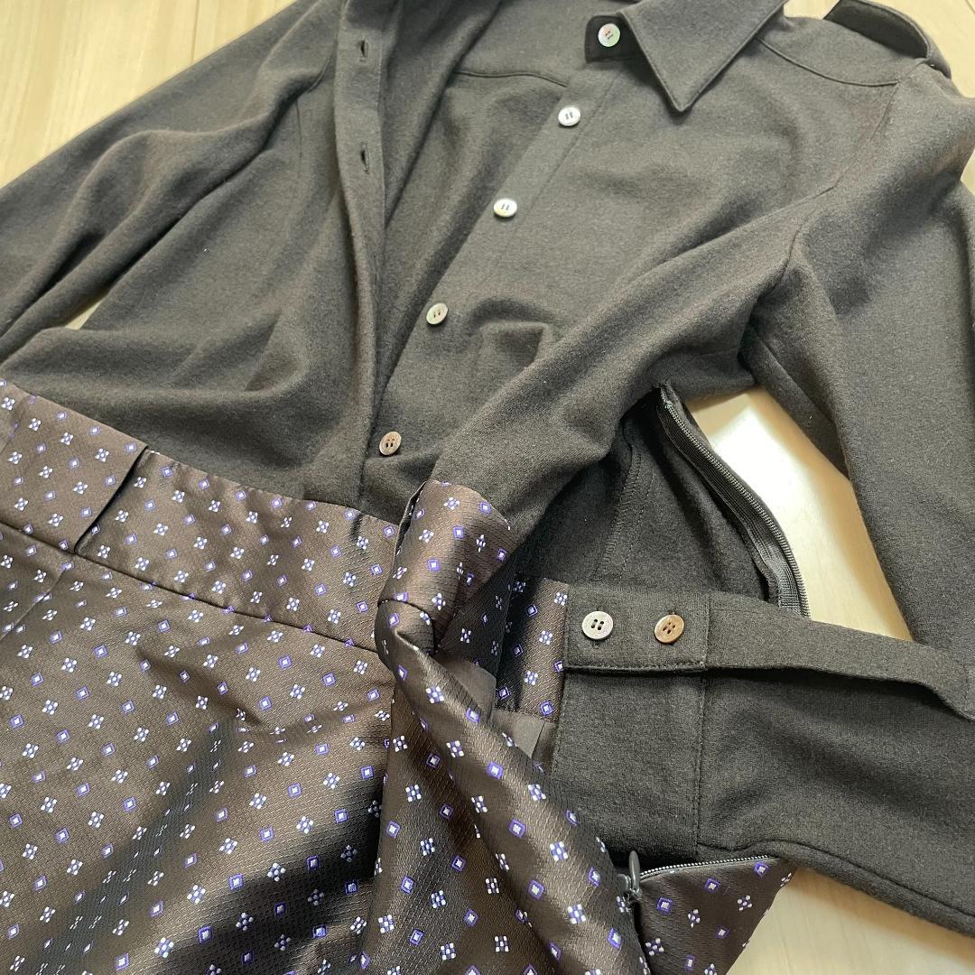 アクアスキュータム Aquascutum 切替ワンピース 8 日本製 美品