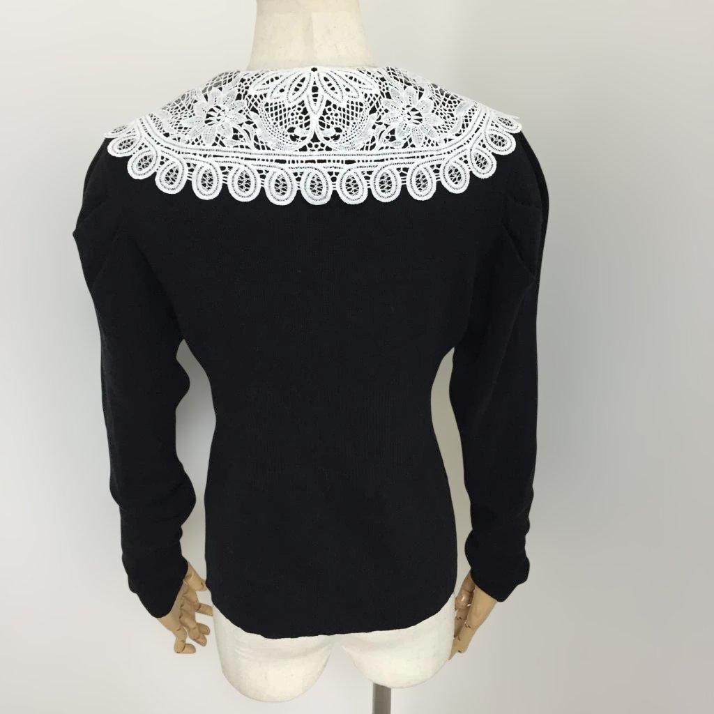 新品　JILLSTUART　ジルスチュアートレース衿ニットカーディガン　フリー