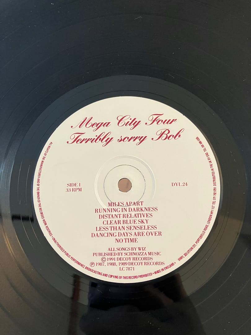 mega city four terribly sorry bob レコード