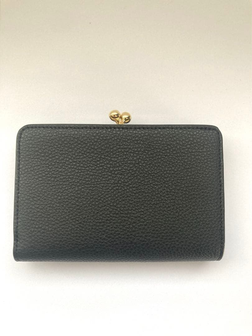 【新品未使用】COACH ブラック レザー 二つ折り財布