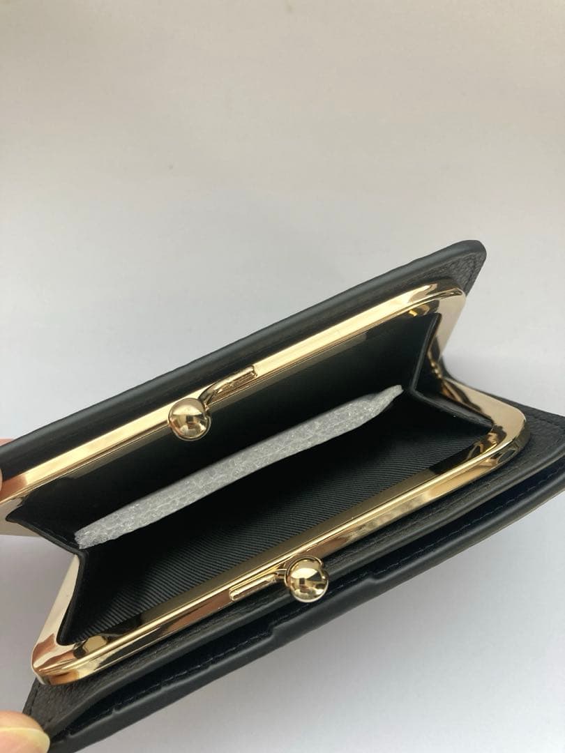 【新品未使用】COACH ブラック レザー 二つ折り財布