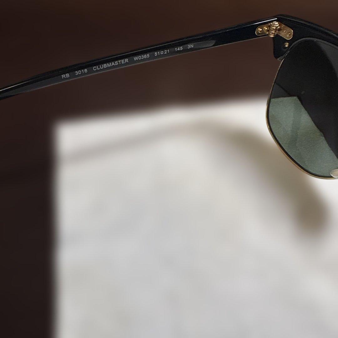Ray-Ban Clubmaster サングラス 146mm ブラック/ゴールド