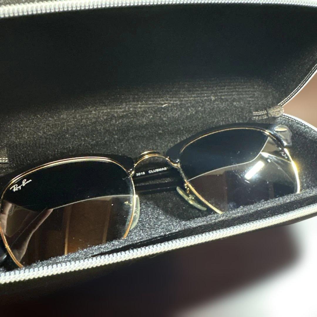 Ray-Ban Clubmaster サングラス 146mm ブラック/ゴールド