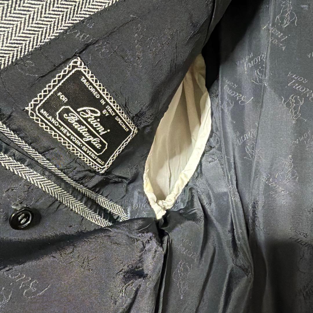 Brioni シルクカシミヤ ヘリンボーン ジャケット 50