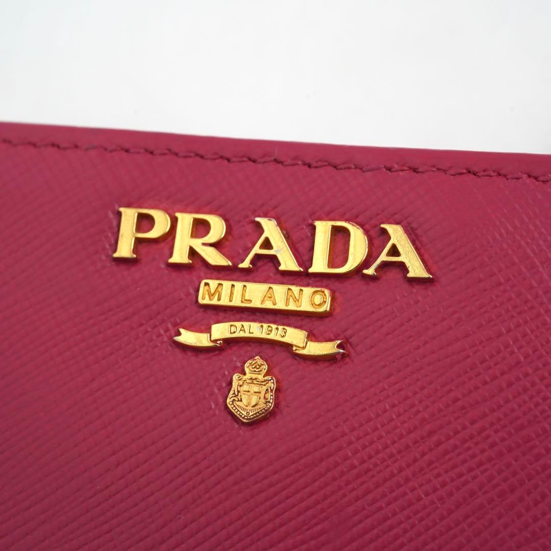 ✨未使用展示品・箱保証書付き✨　PRADA ミニ財布　サフィアーノレザー　ピンク