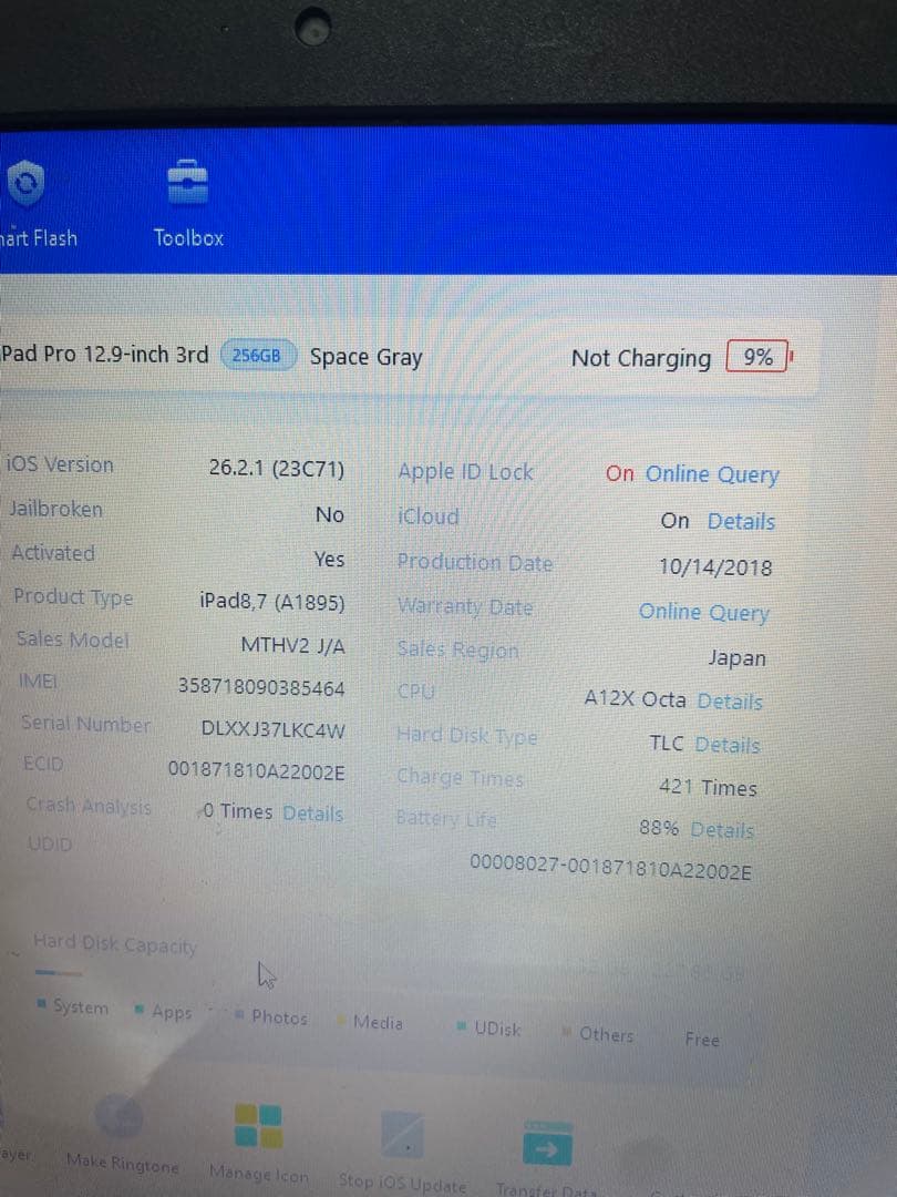 Apple iPad Pro 12.9インチ (第3世代)256GB 本体