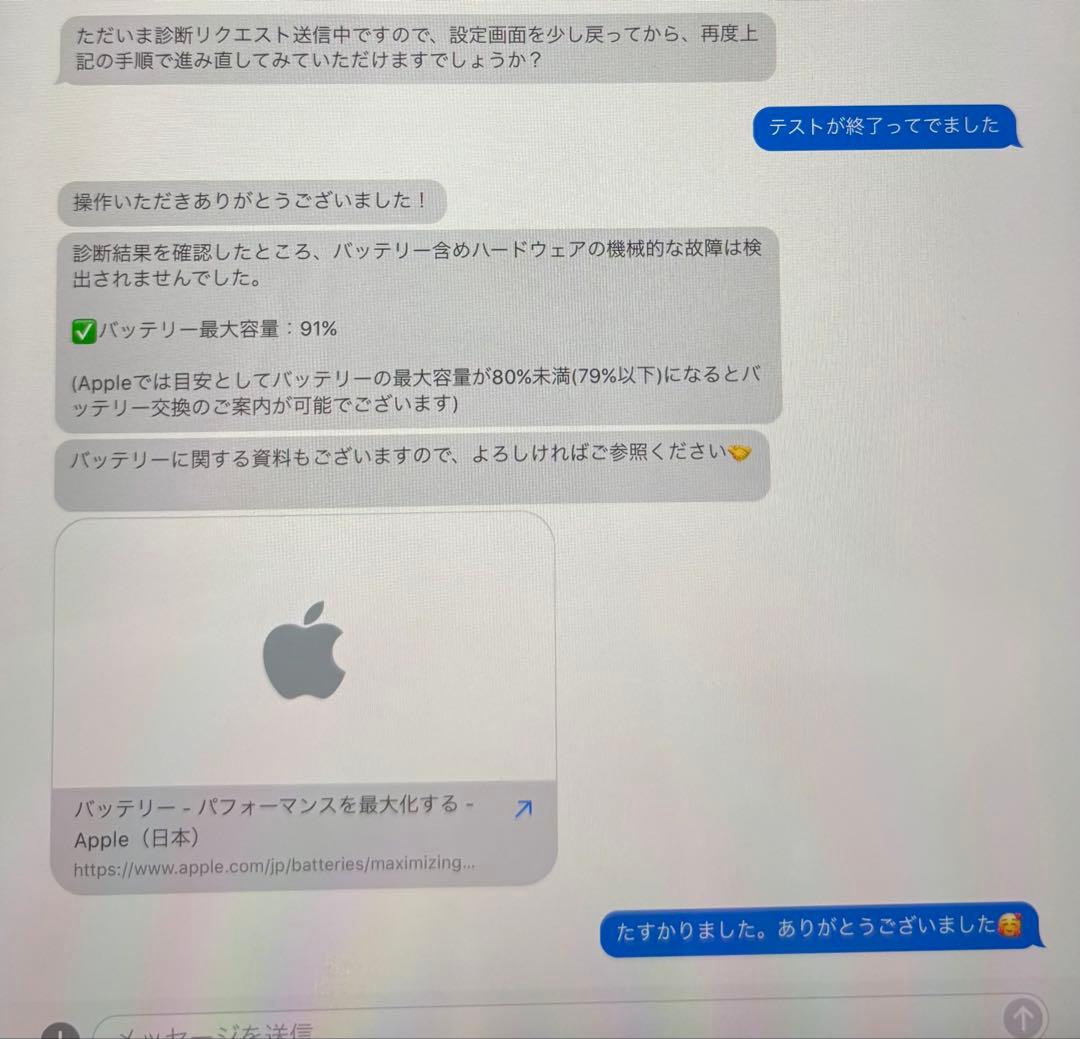 ipad 第9世代 64GB バッテリー容量91%