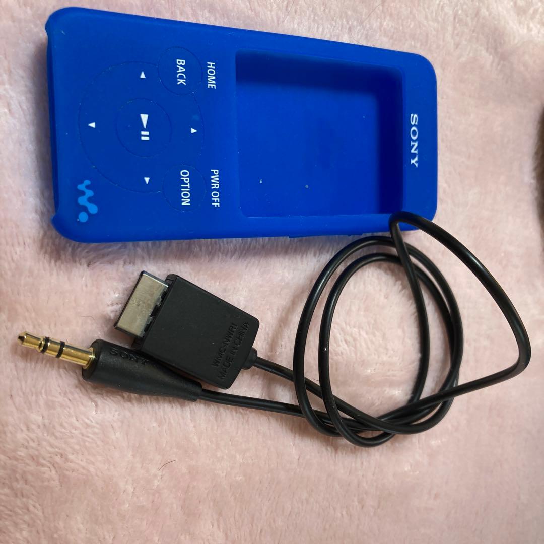 SONY ウォークマン　NW-S13 青　CDプレーヤー、録音用ケーブル付