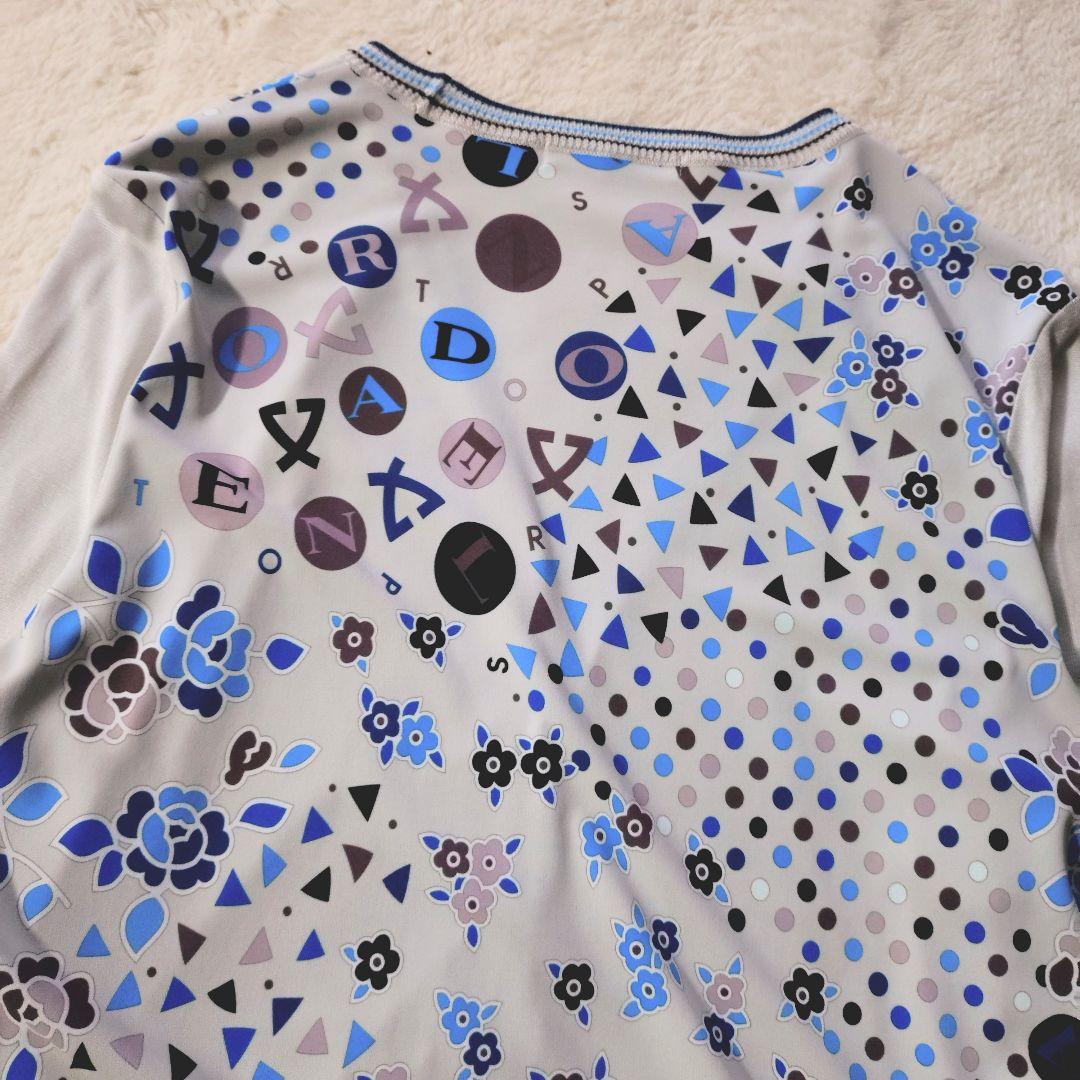 美品 LEONARD カンカン 銀ボタン カーディガン 大きいサイズ 42