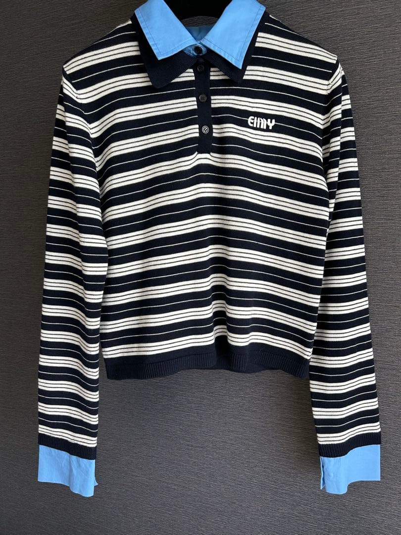 【完売品】エイミーイストワール　ダブルカラーボーダーデザインニット【美品】