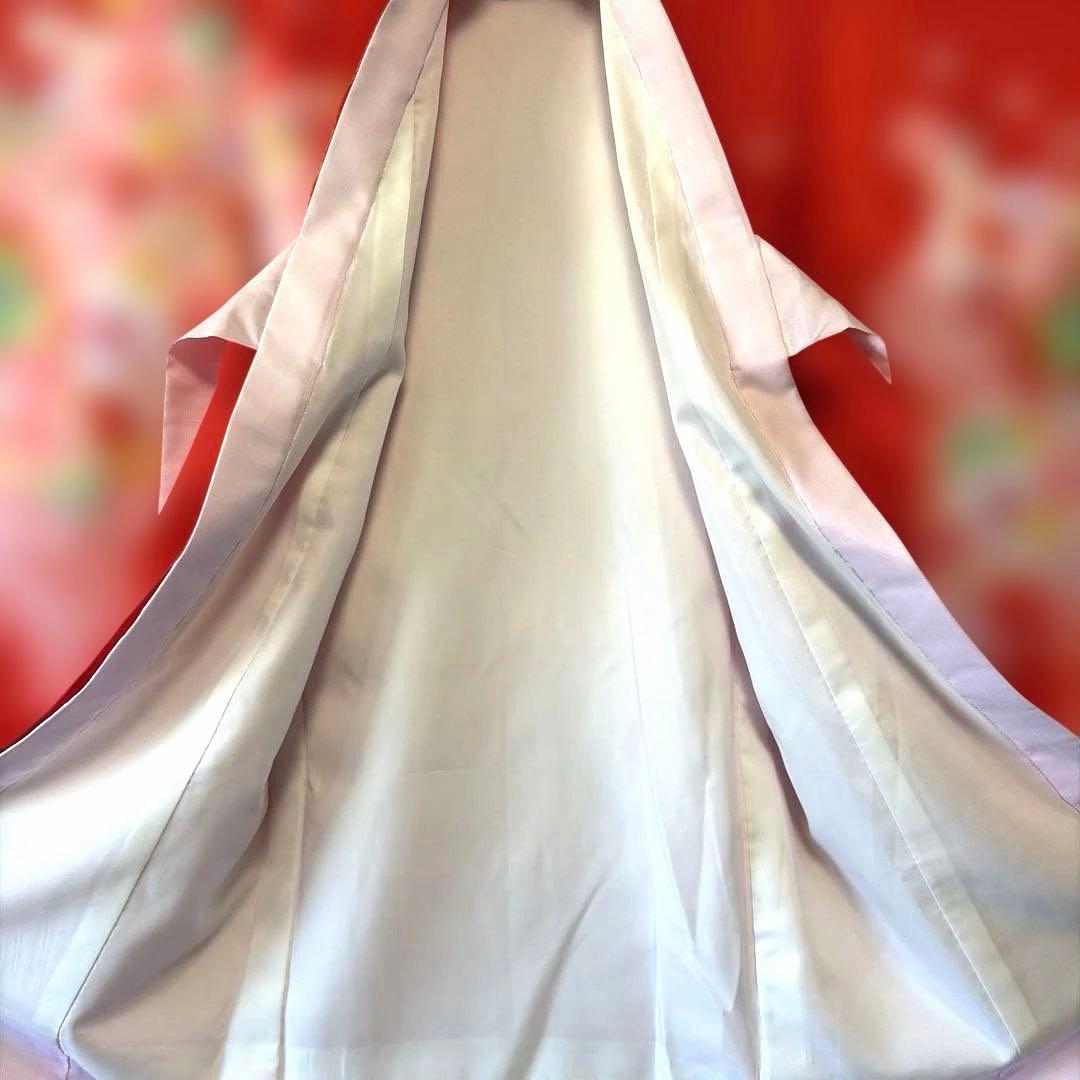□ 美品女児用　お宮参り　掛け着　初着　手毬　御所車　桜　梅　赤系