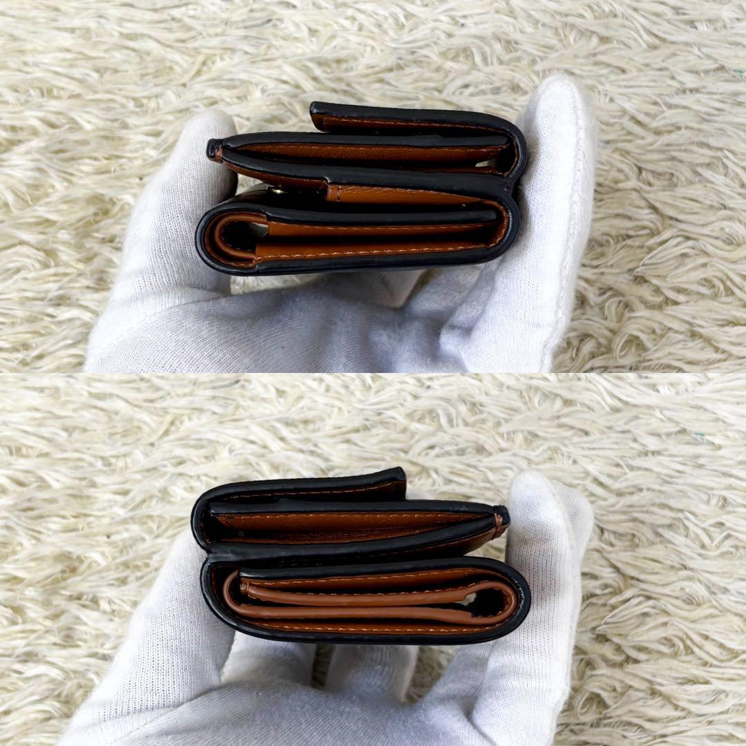 【極美品】セリーヌ 三つ折り財布 トリオンフ マカダム柄 コンパクトウォレット